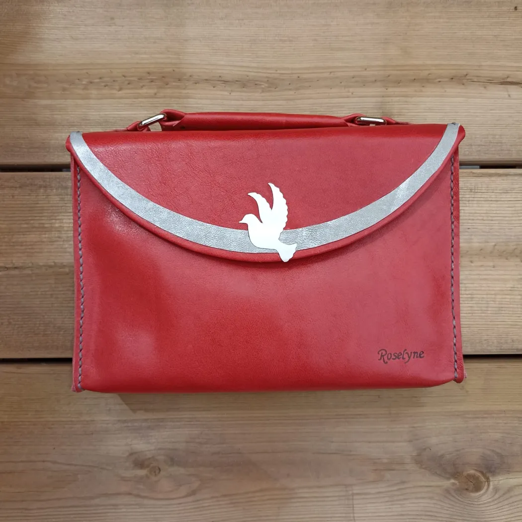 Création cuir artisanal - ACCESSOIRES : CERISE